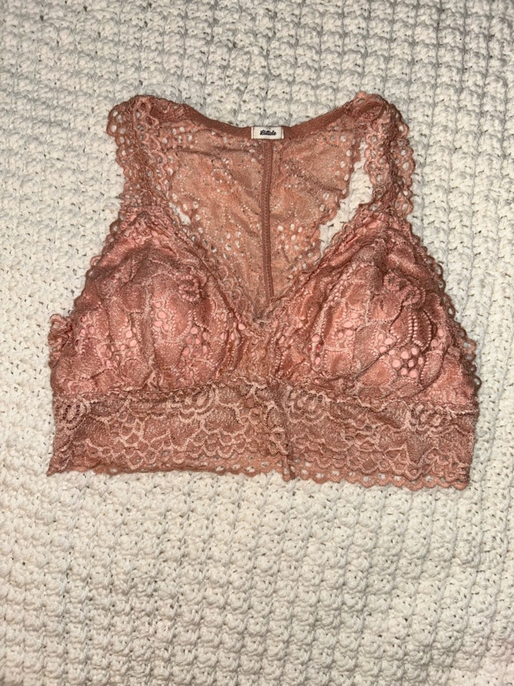 Listicle Peach Lace Bralette